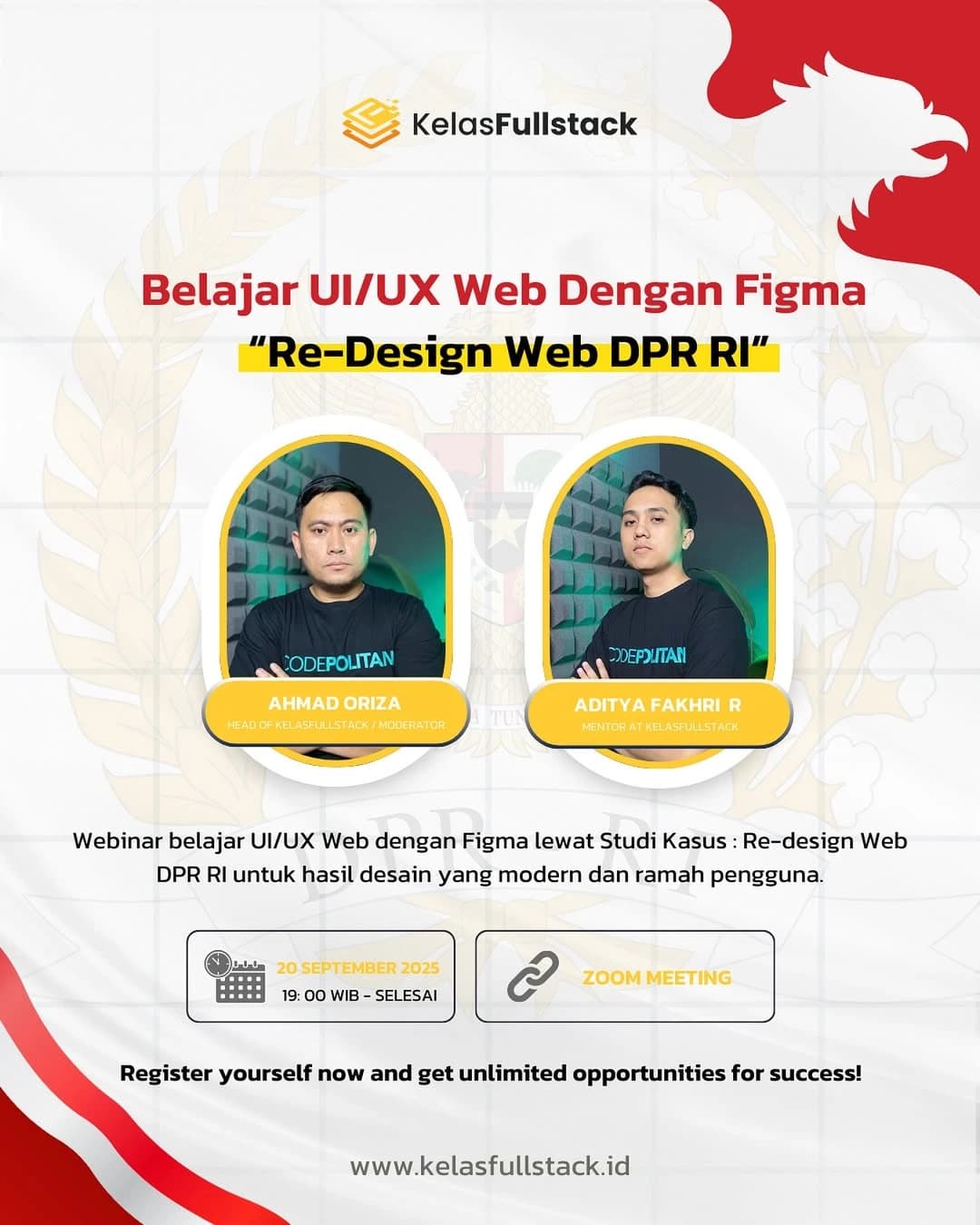 Belajar UI/UX Web Dengan Figma "Re-Design Web DPR RI"