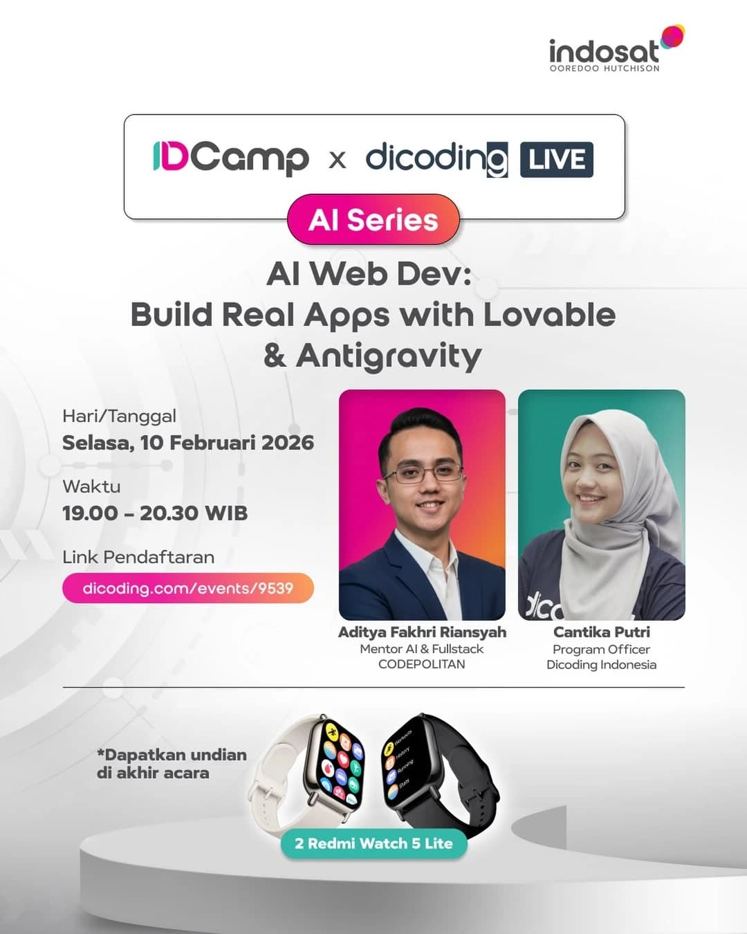 IDCamp x Dicoding Live: AI Web Dev - Build Real Apps with Lovable & Antigravity